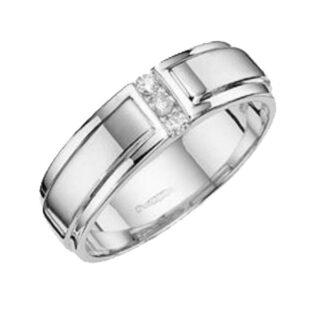 6mm 9ct White Gold 0.1ct Round Diamond Ring