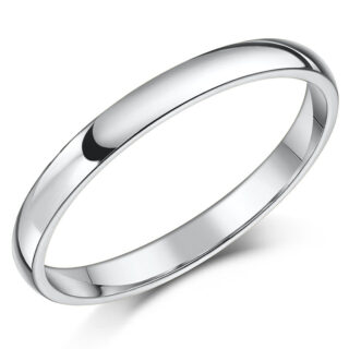 2.5mm Platinum Heavy Court Wedding Ring