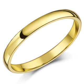 2.5mm 18ct Yellow Gold Heavy Court Wedding Ring