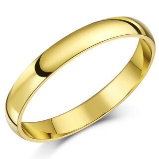3mm 9ct Yellow Gold Extra Heavy Court Wedding Ring