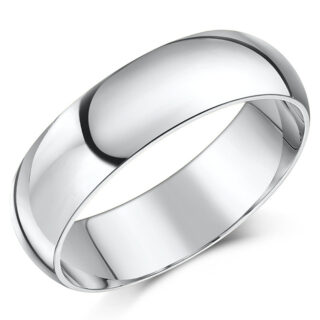 6mm Palladium 500 Heavy Court Wedding Ring