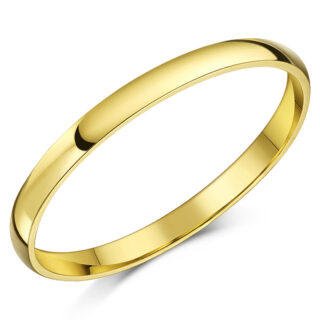 2mm 18ct Yellow Gold Heavy D Wedding Ring