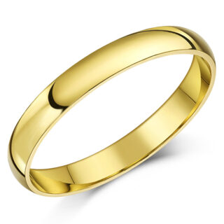 3mm 9ct Yellow Gold Extra Heavy D Wedding Ring