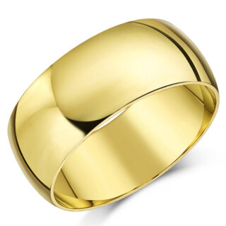 8mm 9ct Yellow Gold Light D Wedding Ring