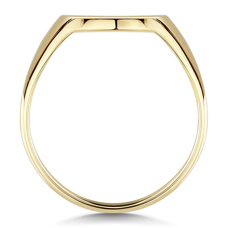 9ct Yellow Gold Medium Weight Oval Shape Signet Ring - Image 2