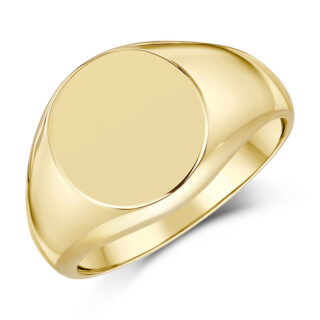 9ct Yellow Gold Extra Heavy Weight Oval Shape Signet Ring