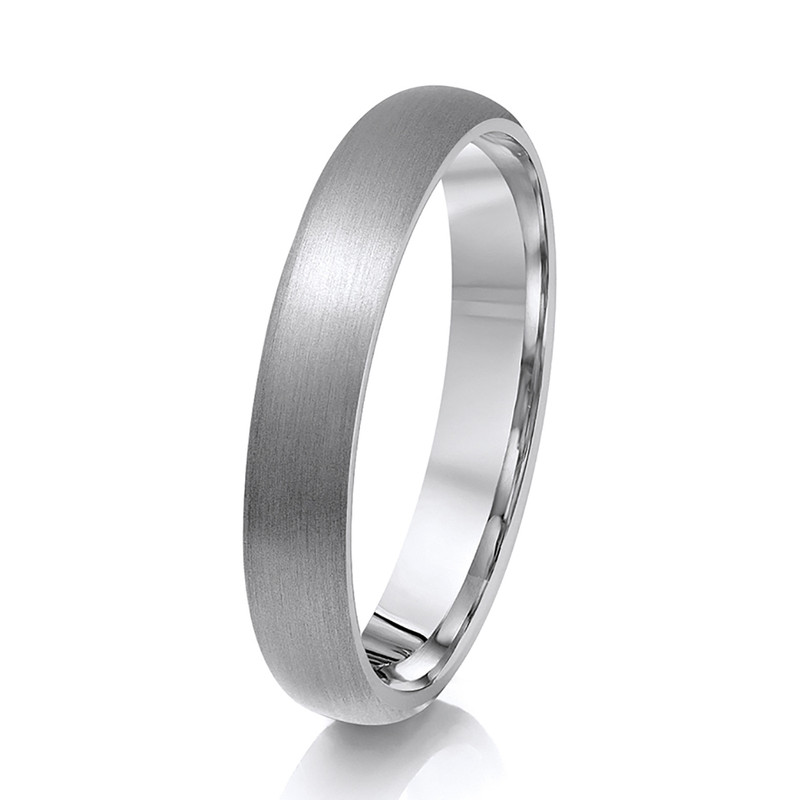 Titanium Court Matt 4mm Ring