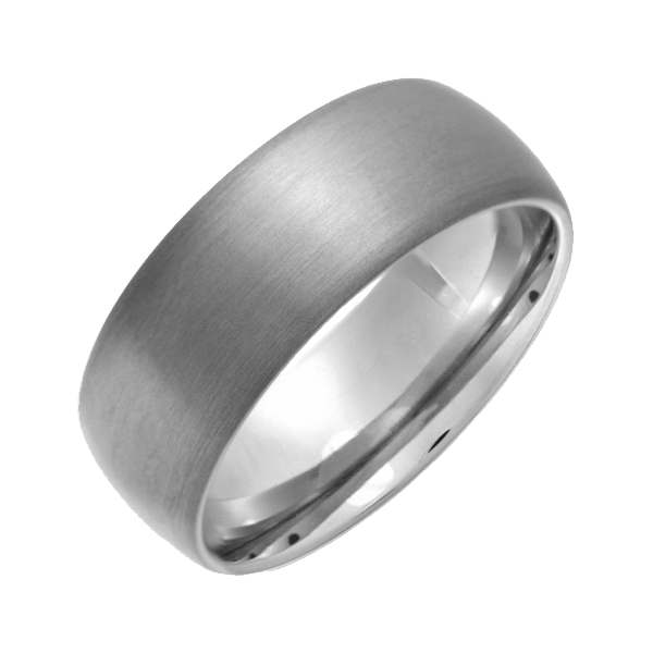 Titanium Court Matt 8mm Ring