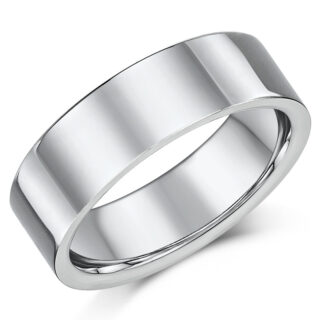 8mm Titanium Flat Court Wedding Ring