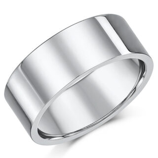 9mm Titanium Flat Court Wedding Ring